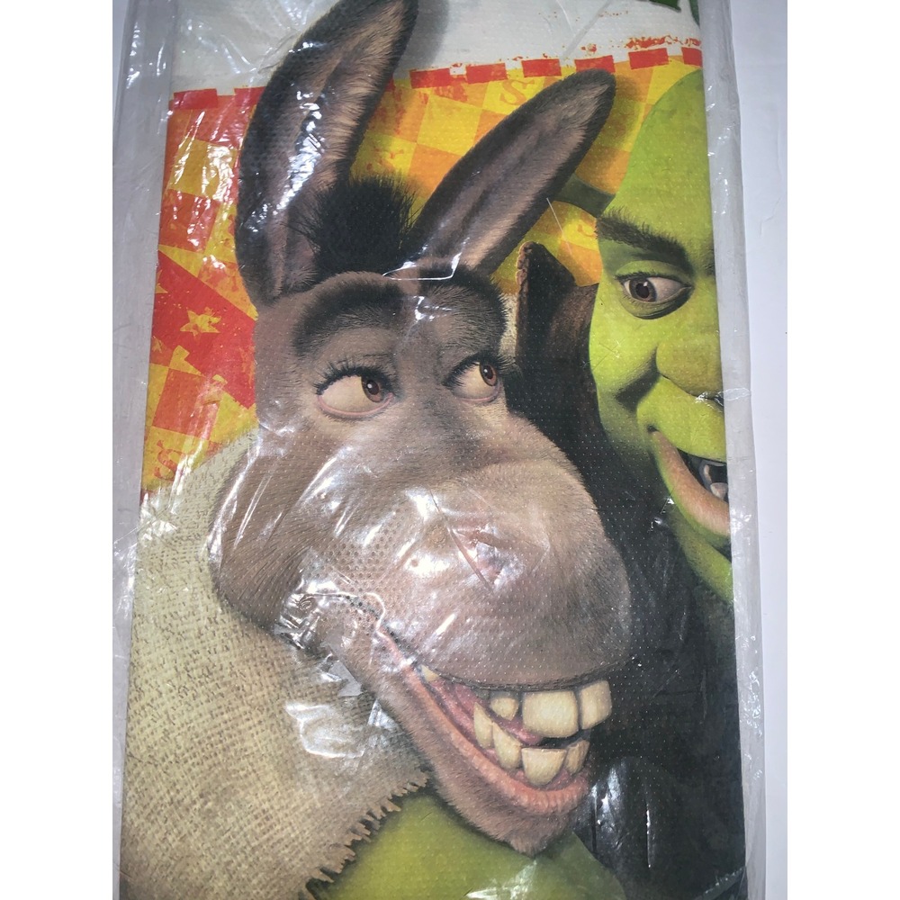 Vintage Shrek 2 Party Express Hallmark Table Cover 54x89 Plastic Tablecloth 2004 - Picture 4 of 5